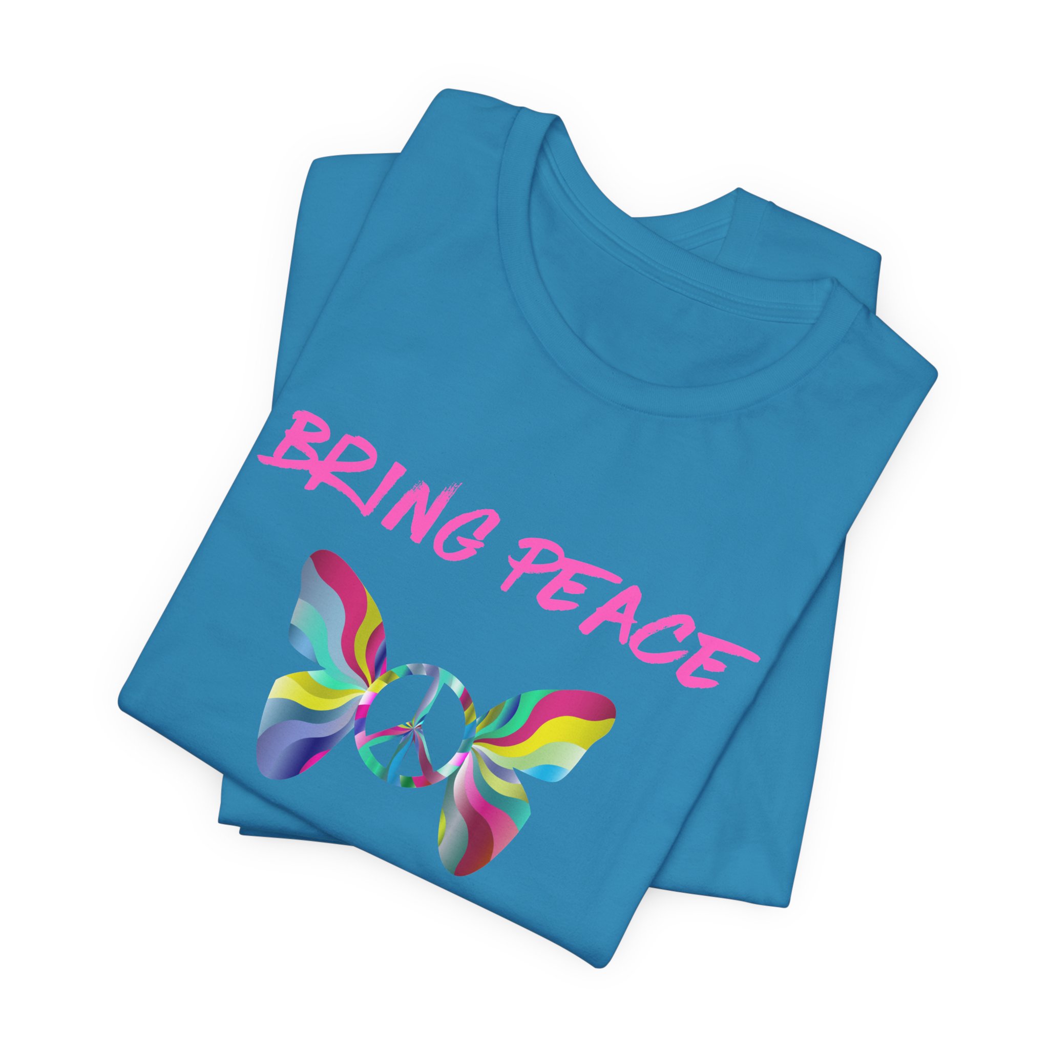 Bring Peace to Chaos (Pink Version)-Unisex Jersey Short Sleeve Tee - Image 47