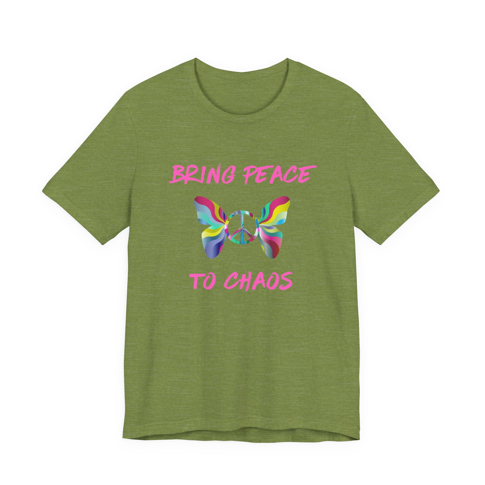 Bring Peace to Chaos (Pink Version)-Unisex Jersey Short Sleeve Tee - Image 29