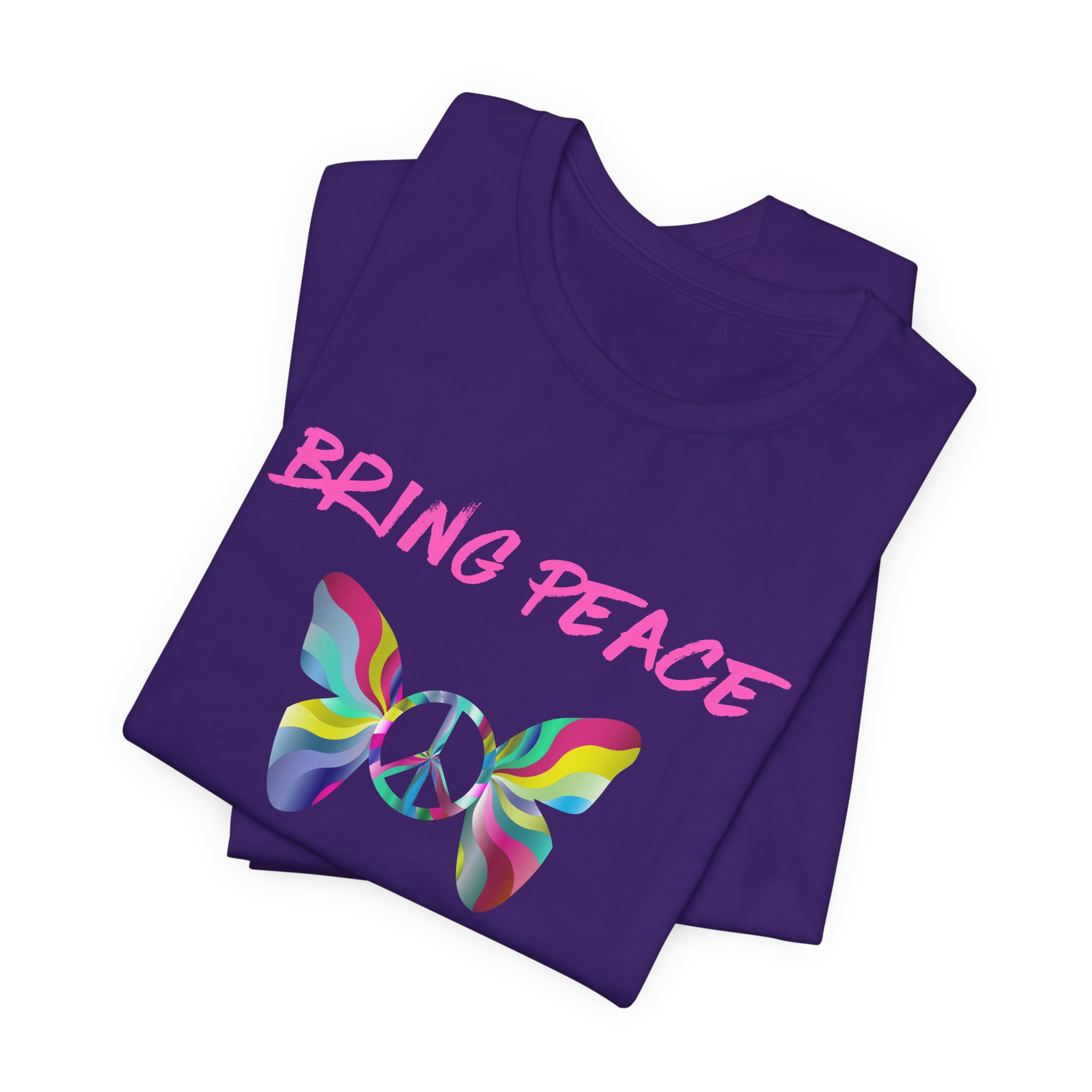 Bring Peace to Chaos (Pink Version)-Unisex Jersey Short Sleeve Tee - Image 71