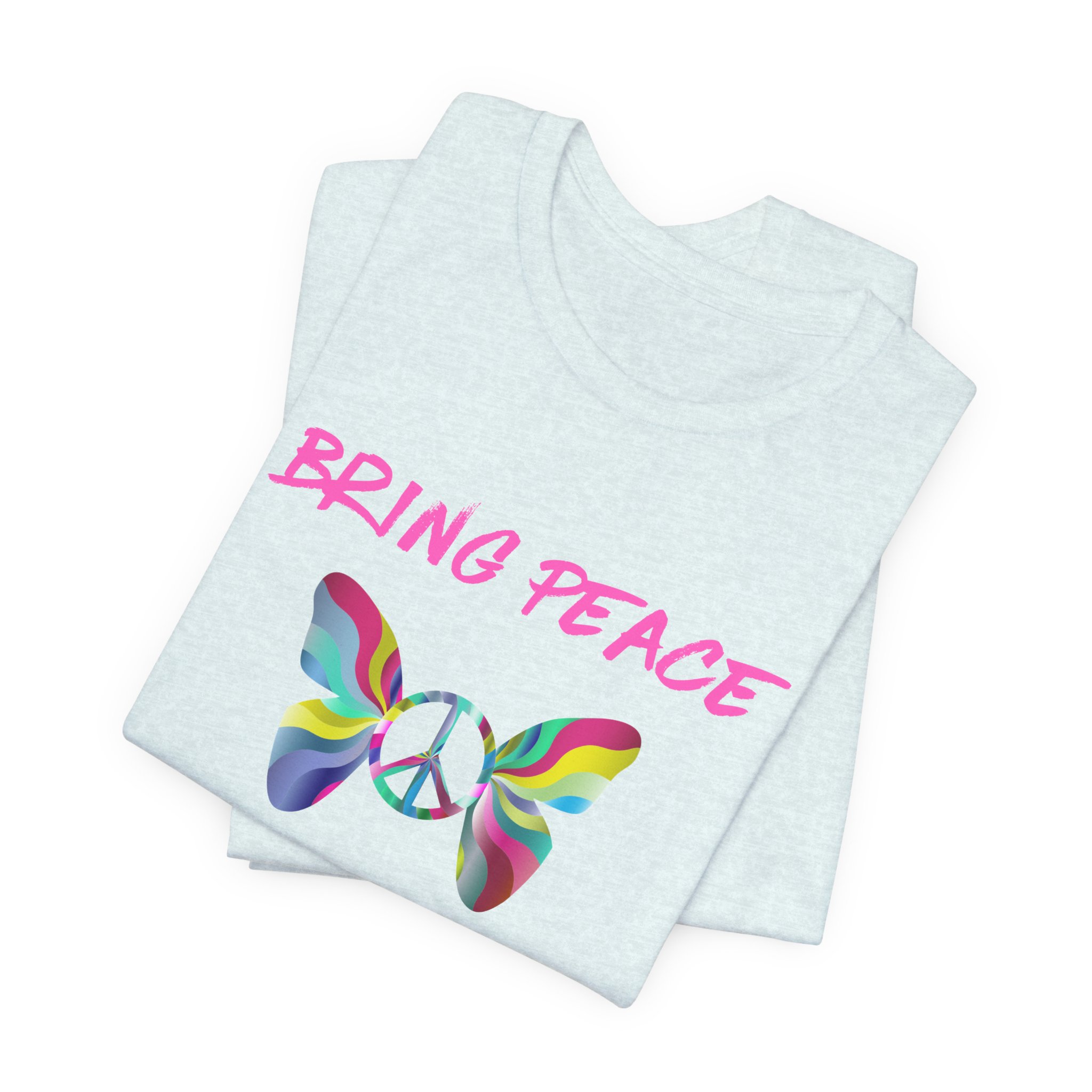 Bring Peace to Chaos (Pink Version)-Unisex Jersey Short Sleeve Tee - Image 43