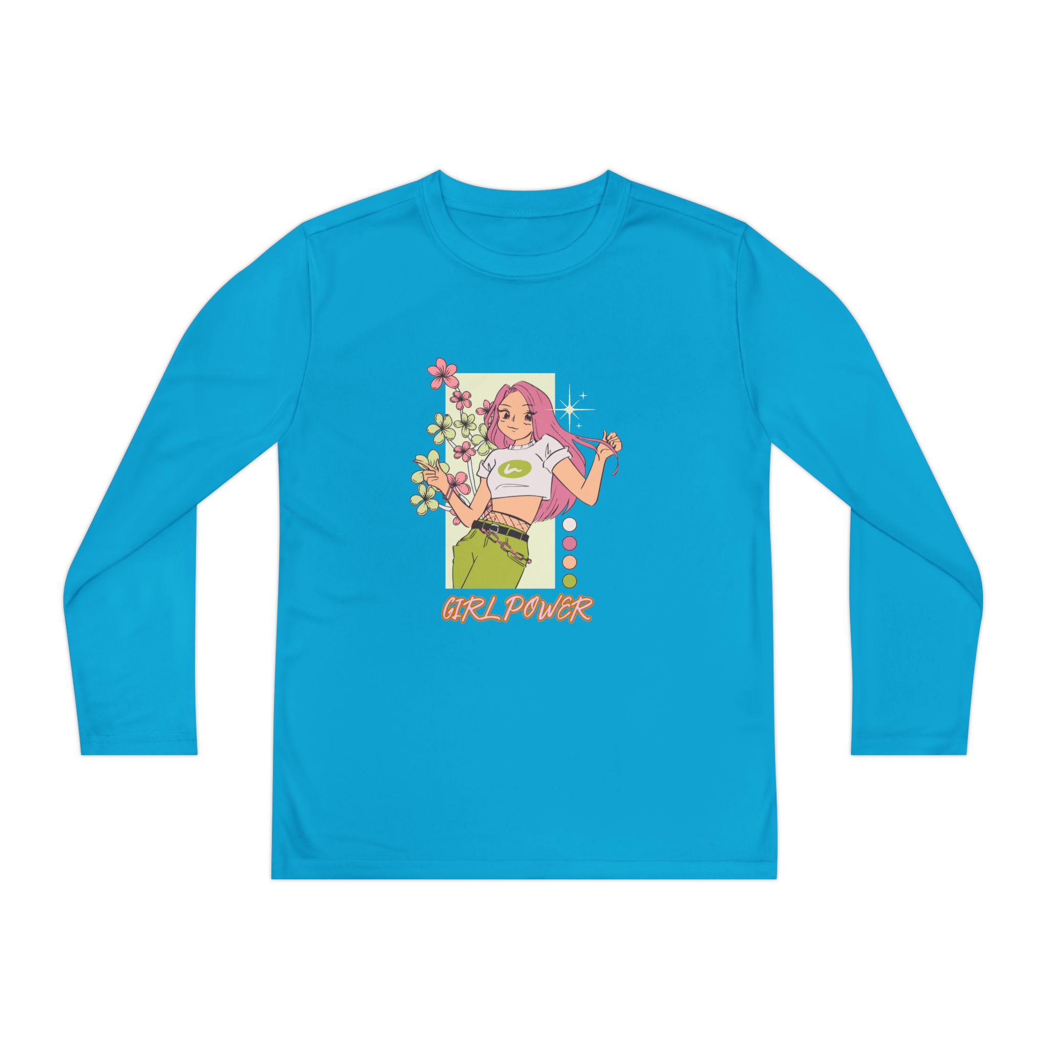 Girl Power-Youth Long Sleeve Competitor Tee - Image 13