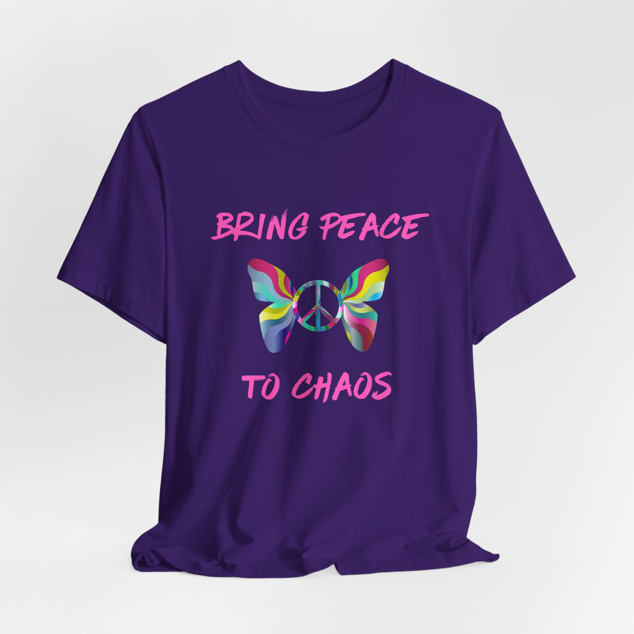 Bring Peace to Chaos (Pink Version)-Unisex Jersey Short Sleeve Tee - Image 72
