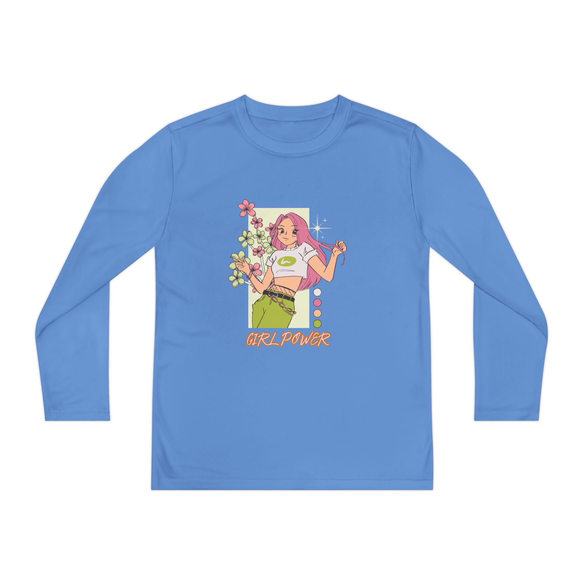 Girl Power-Youth Long Sleeve Competitor Tee - Image 17