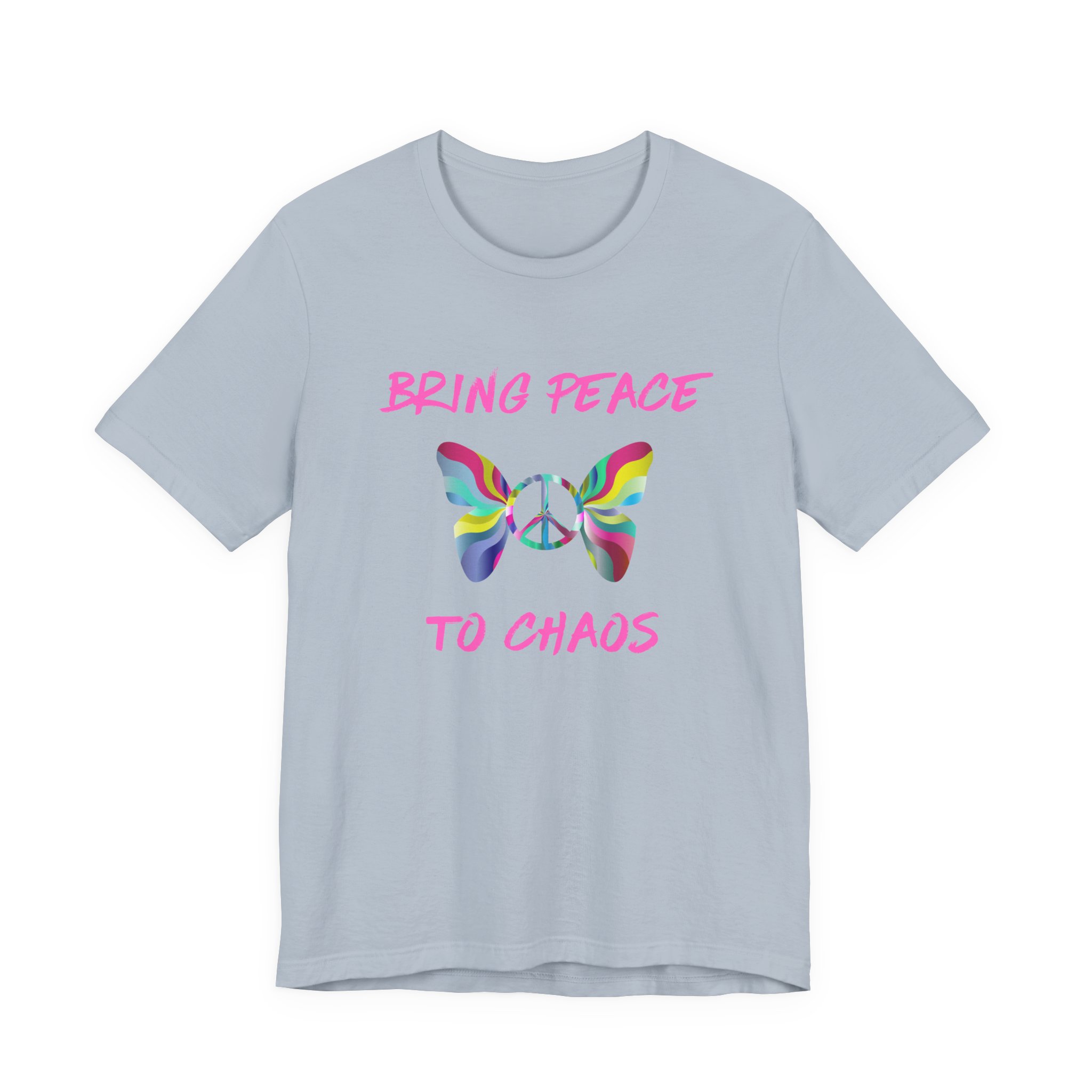 Bring Peace to Chaos (Pink Version)-Unisex Jersey Short Sleeve Tee - Image 49