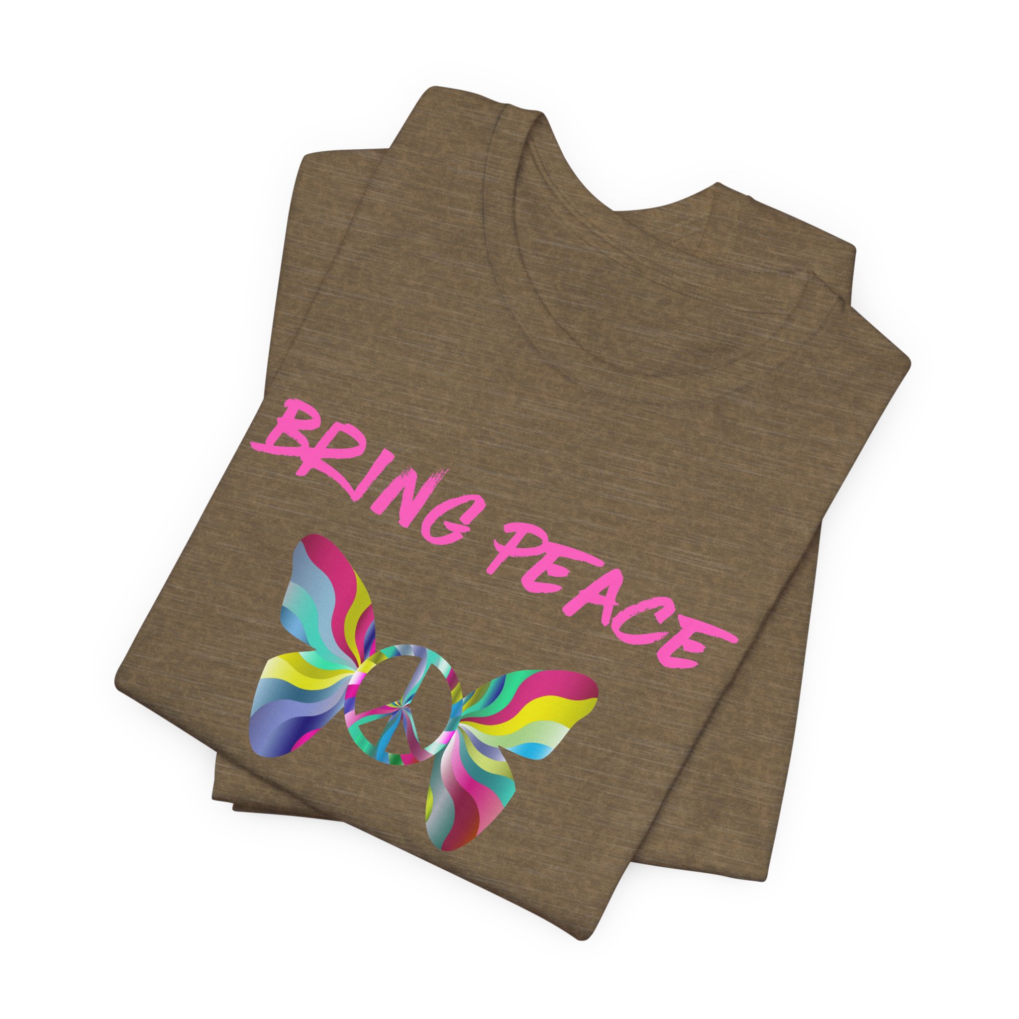 Bring Peace to Chaos (Pink Version)-Unisex Jersey Short Sleeve Tee - Image 19