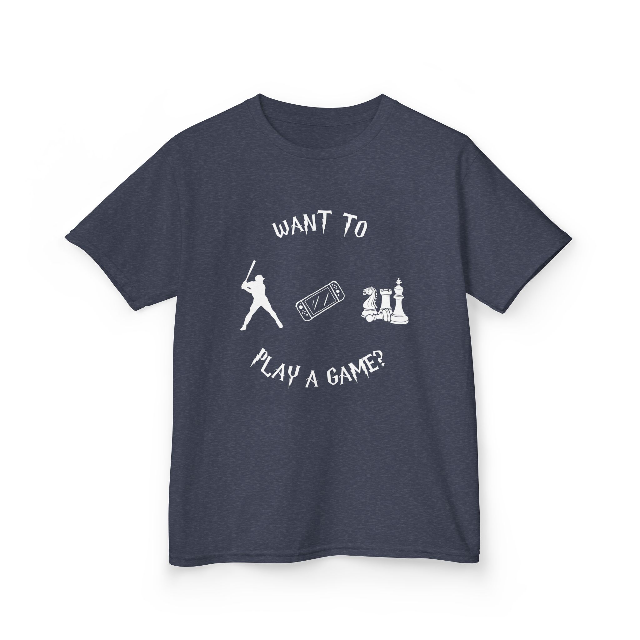 Want to Play a Game?-Kids Heavy Cotton™ Tee - Image 39