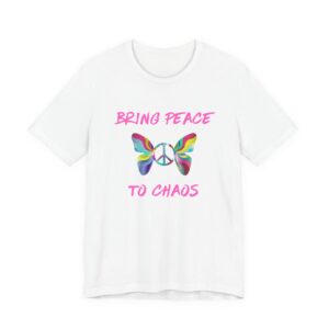 Bring Peace to Chaos (Pink Version)-Unisex Jersey Short Sleeve Tee