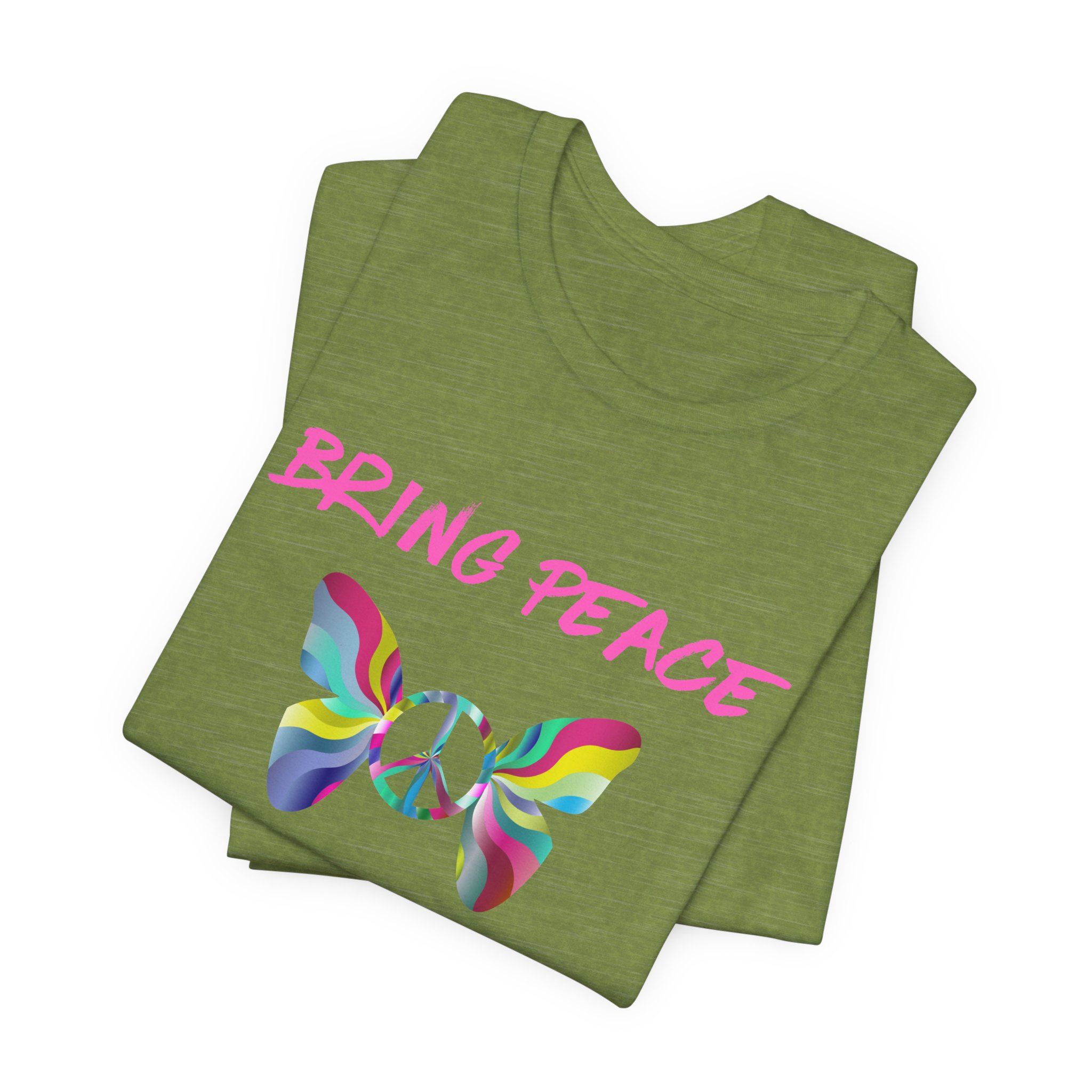 Bring Peace to Chaos (Pink Version)-Unisex Jersey Short Sleeve Tee - Image 31